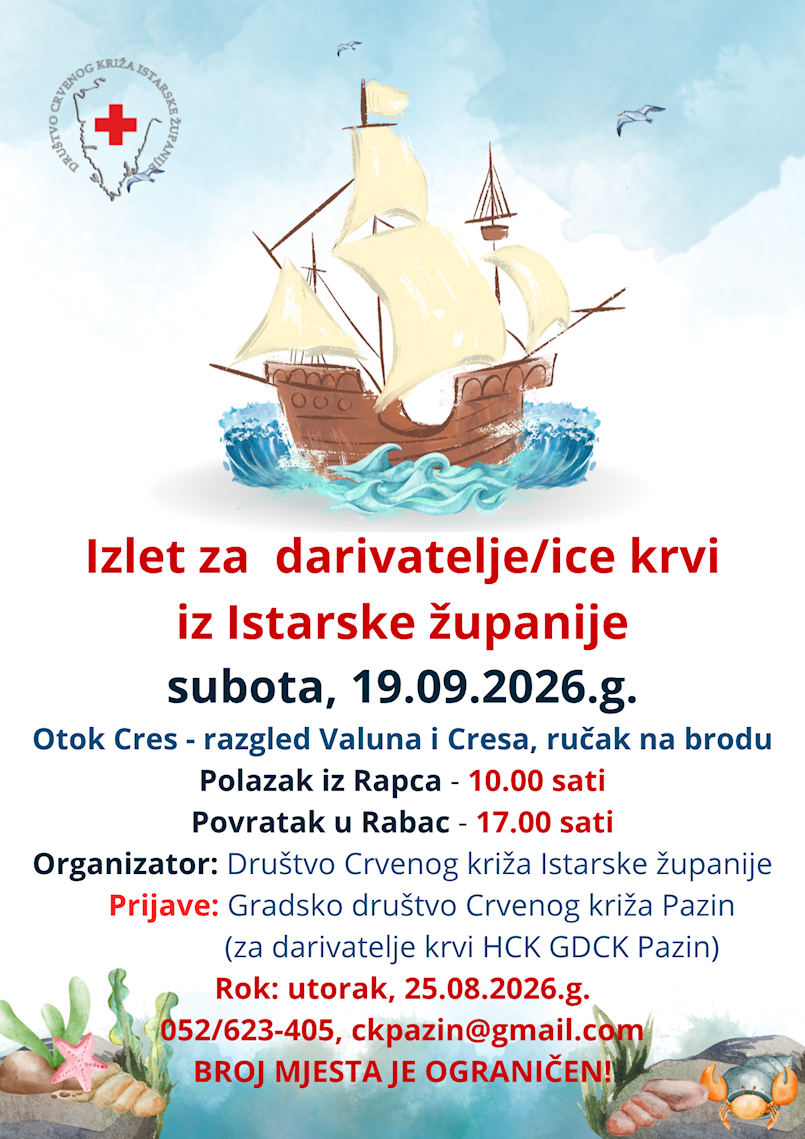 Izlet za darivatelje/ice krvi iz Istarske županije
