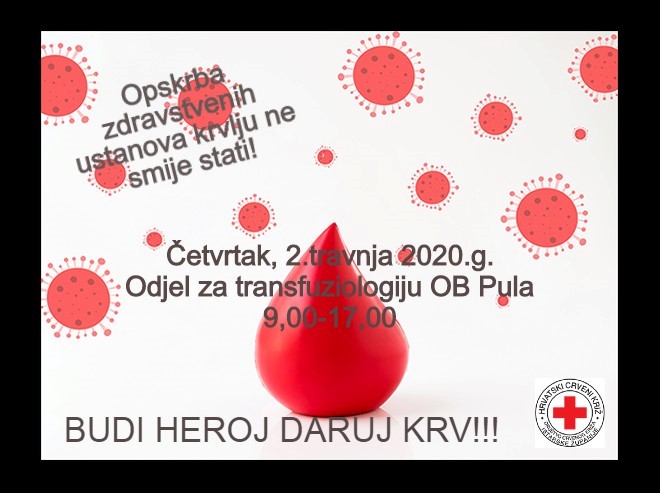 Akcija darivanja krvi 02.04.2020.g.